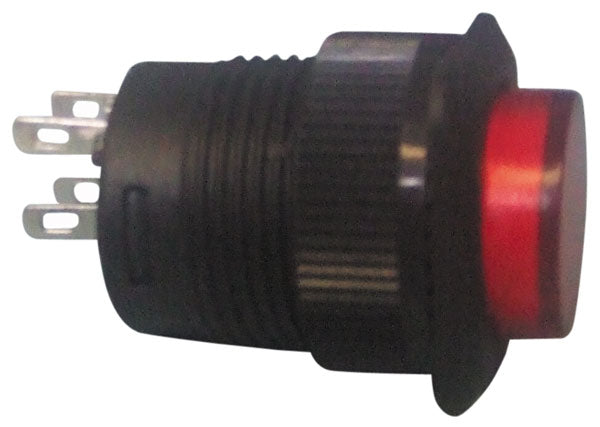 Bouton poussoir electrique impulsionnel r1394b avec lumiere led rouge (250v 1.5a) velleman ECLATS DESTOCKAGE