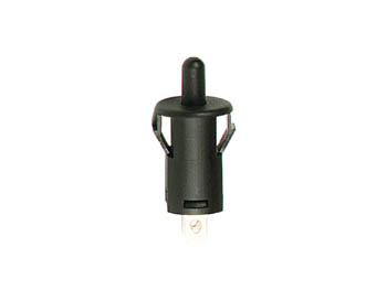 Bouton poussoir encastrable rond contact NO (porte fermee)  1a 110v 220v 250v noir ECLATS DESTOCKAGE