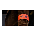 Brassard orange fluo police en471 velcro securite routiere haute visibilite protection bras - ECLATS DESTOCKAGE