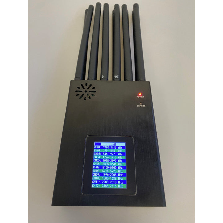 Brouilleur onde gsm portable 6 antennes bloqueur 2G 3G 4G WiFi 2400MHz gps 1500MHz 1600MHz dcs/1800MHz phs/1900MHz ECLATS DESTOCKAGE