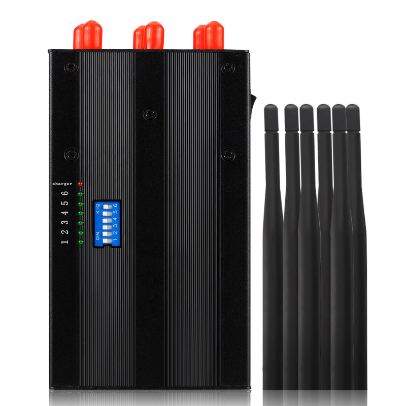 Brouilleur onde gsm portable 6 antennes bloqueur 2G 3G 4G WiFi 2400MHz gps 1500MHz 1600MHz dcs/1800MHz phs/1900MHz ECLATS DESTOCKAGE