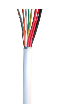 Cable 6x0.22 2x0.5 souple blinde blanc ø6mm (le mètre) fil 6x0,22 2x0,5 avec ecran cablage alarme ECLATS DESTOCKAGE