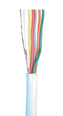Cable 6x0.22 souple blinde blanc ø4.5mm (le mètre) fil 6x0,22 avec ecran cablage alarme telephone - ECLATS DESTOCKAGE