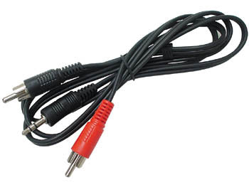 Cable audio video fiche jack 3.5mm stereo cable-458/0.2 mâle vers 2 rca mâle 0.2m cordon konig ECLATS DESTOCKAGE