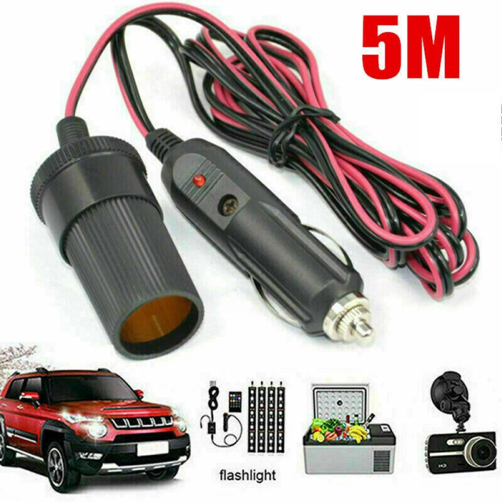 Câble d'extension pour allume-cigare de voiture 12V 10a 5M intérieur mâle femelle D4F6 ECLATS DESTOCKAGE