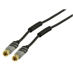 Cable de connexion f mâle vers f mâle hqcs f001/1.5 cordon coaxial 1.5m plaquees or ECLATS DESTOCKAGE