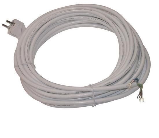 Cable electrique blanc 5m 3 x 1,5 + 1 fiche h05vvf ho5vv-f 3x1.5 3 fils 1,5mm2 3g1,5 mm² ø8mm - ECLATS DESTOCKAGE