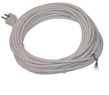 Cable electrique blanc 5m 3 x 1,5 + 1 fiche h05vvf ho5vv-f 3x1.5 3 fils 1,5mm2 3g1,5 mm² ø8mm - ECLATS DESTOCKAGE