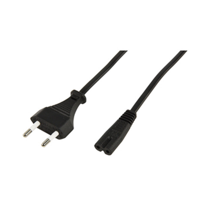 Cordon electrique 2m 2x0.75mm2 CEE 7/16 cable-704-2.5 mâle 6a vers femelle mini philips cable secteur ECLATS DESTOCKAGE