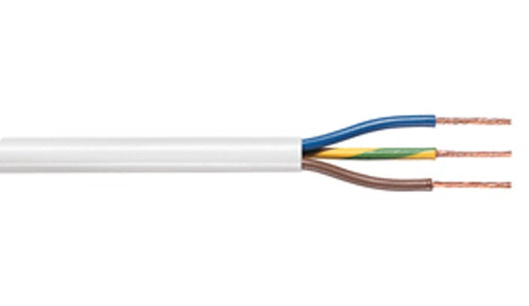 Cable electrique rond 3x1 h05vv-f h05vvf 3g 1mm² 3 fils 1mm2 ø7mm 100m souple tasr-c262-wht - ECLATS DESTOCKAGE