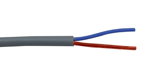Cable h05vvf h05vv-f 2g0,75 mm² 2x0.75 2 fils 0.75mm2 pvc souple gris 1m 2x0,75mm2 vvf 2x075 - ECLATS DESTOCKAGE