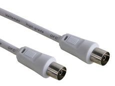 cable television tv coax male vers coax femelle 7.5m blanc avb026/7.5