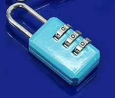 Cadenas 25mm code 3 chiffres bleu fermeture ouverture securisee antivols combinaison ECLATS DESTOCKAGE