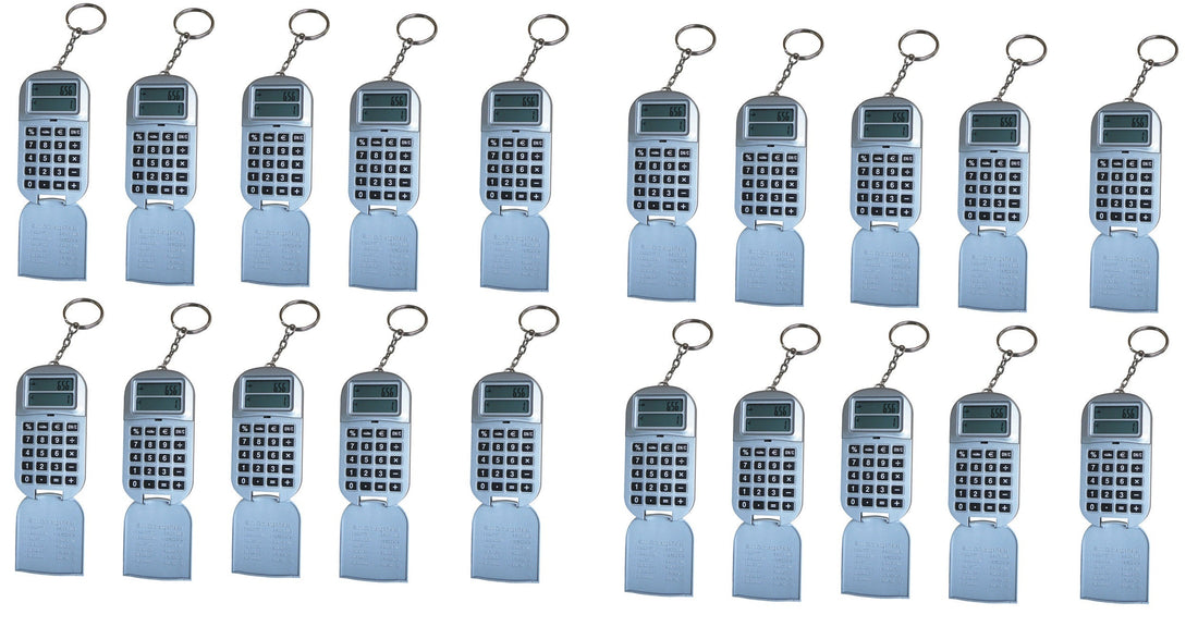 20 Calculatrices electronique convertisseur euro porte clef jeton caddie supermarche ECLATS DESTOCKAGE
