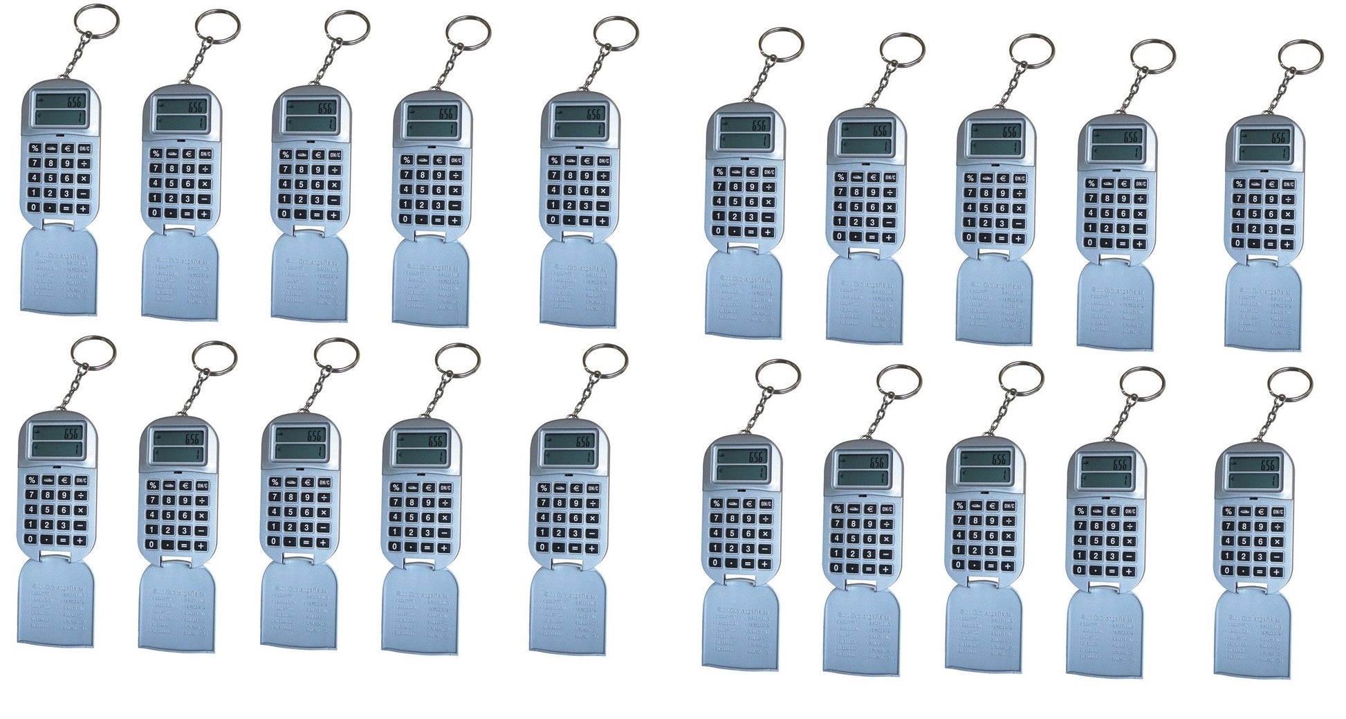 20 Calculatrices electronique convertisseur euro porte clef jeton caddie supermarche ECLATS DESTOCKAGE
