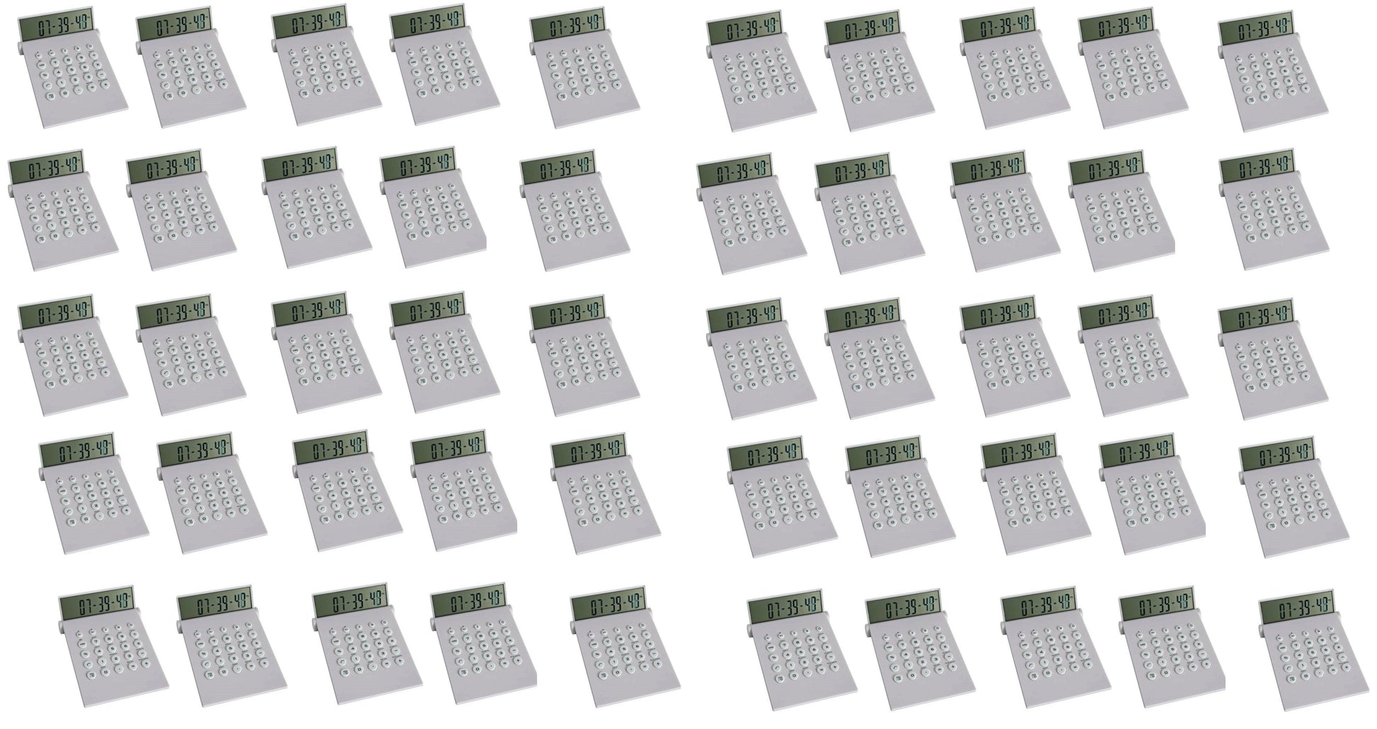 50 Calculatrices horloge universelle calculette cal9 date calendrier affichage jour mois annee alarme ECLATS DESTOCKAGE