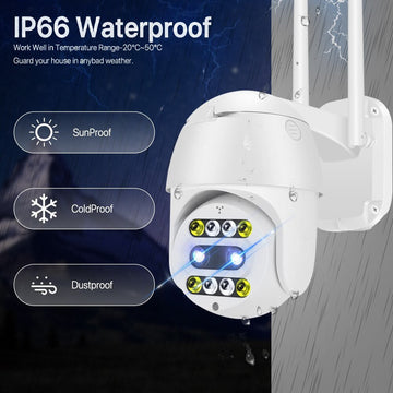 Camera couleur exterieure audio dome sans fil wifi IP ptz 1000p 10x zoom vision nocturne ip66 ECLATS DESTOCKAGE