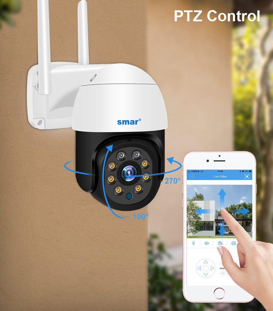 Caméra de surveillance extérieure PTZ IP WIFI hd 2MP/1080P sans fil nocturne ia Audio ECLATS DESTOCKAGE