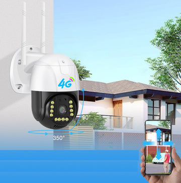 Camera Gsm de Surveillance Extérieure 4G Sim V380 Pro 1080p Cloud 4x Zoom Ip66 Protection de Sécurité Sans Fil Ip Cctv ECLATS DESTOCKAGE