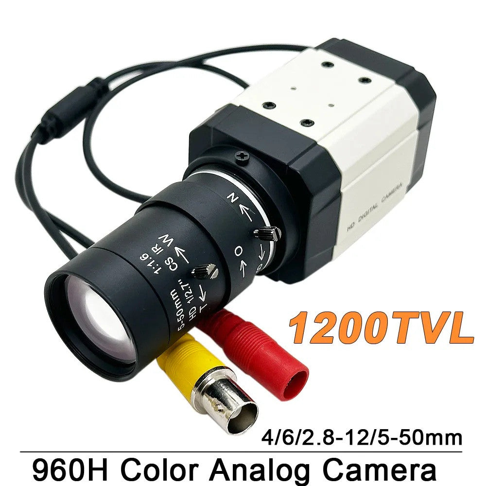 Caméra sécurité vidéo domestique analogique couleur 1200TVL avec objectif Zoom Varifocal 5-50mm ECLATS DESTOCKAGE