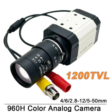 Caméra sécurité vidéo domestique analogique couleur 1200TVL avec objectif Zoom Varifocal 5-50mm ECLATS DESTOCKAGE