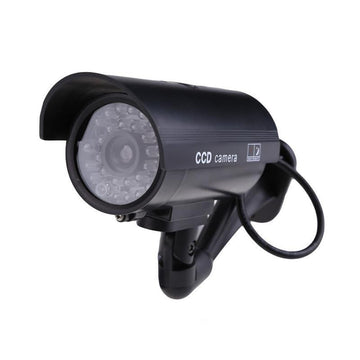 Camera video ir etanche factice pvc imitation metal led rouge camd7b fausse surveillance securite ECLATS DESTOCKAGE