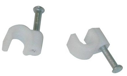 Cavalier diamètre 5 blanc (boite 100 pcs) attache cable fixation accessoires fixation cav5b ECLATS DESTOCKAGE