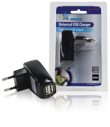 Chargeur alimentation secteur 110v 220v double prise usb 5v ipd-power40 ipad p.sup.usb402 psseusb7 ECLATS DESTOCKAGE
