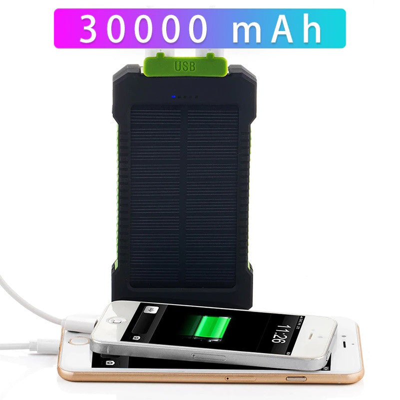Chargeur Solaire Portable 30000mAh de Batterie Externe Voyage pour iPhone X 6 7 8 Plus ECLATS DESTOCKAGE