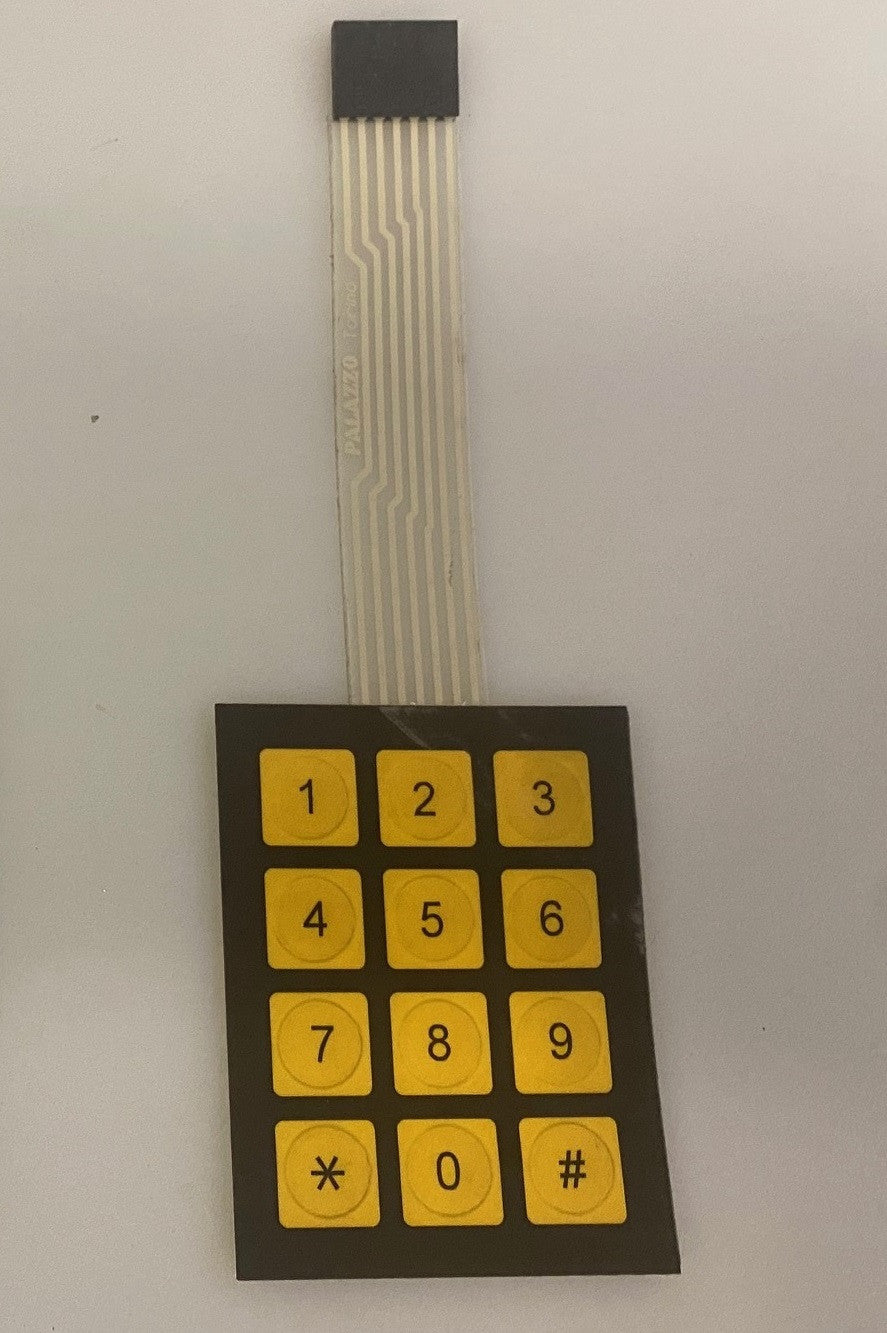 clavier a membrane souple Interrupteur 12 touches 3x4 nappe 7 fils alarme matricielle 57x73mm ax441 9610 dk9610 ECLATS DESTOCKAGE