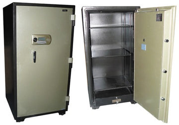 Coffre fort antifeu armoire ignifuge informatique serrure clef 71x136x64cm sécurité code - ECLATS DESTOCKAGE