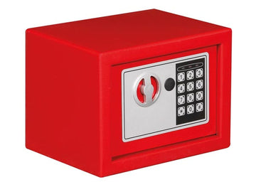 Coffre fort clavier electronique de securité 23 x 17 x 17 cm coffret metal rouge 5411244910096 ECLATS DESTOCKAGE