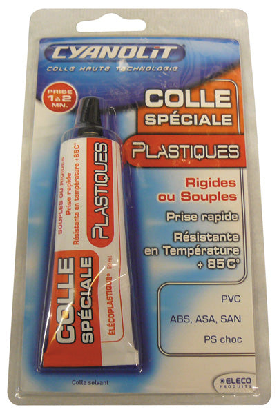Colle pvc plastique cyanolit speciale collage prise rapide quelecoplastic ECLATS DESTOCKAGE