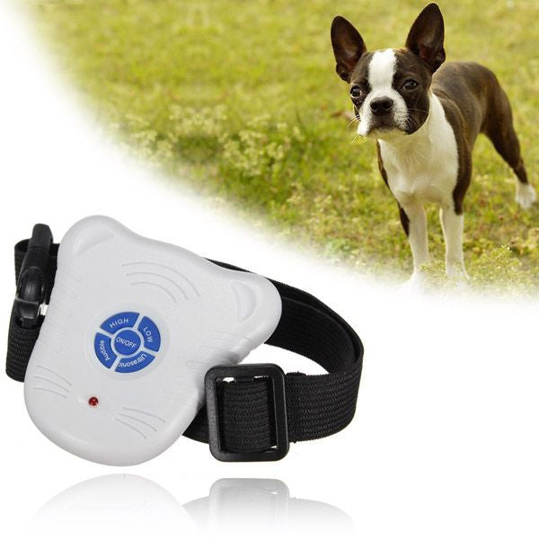 Collier electronique anti aboiement ultrason repousse chien us - ECLATS DESTOCKAGE