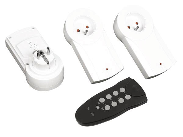 Commande a distance sans fil wrp3b 3 prises recepteurs 1 telecommande radio domotique ECLATS DESTOCKAGE