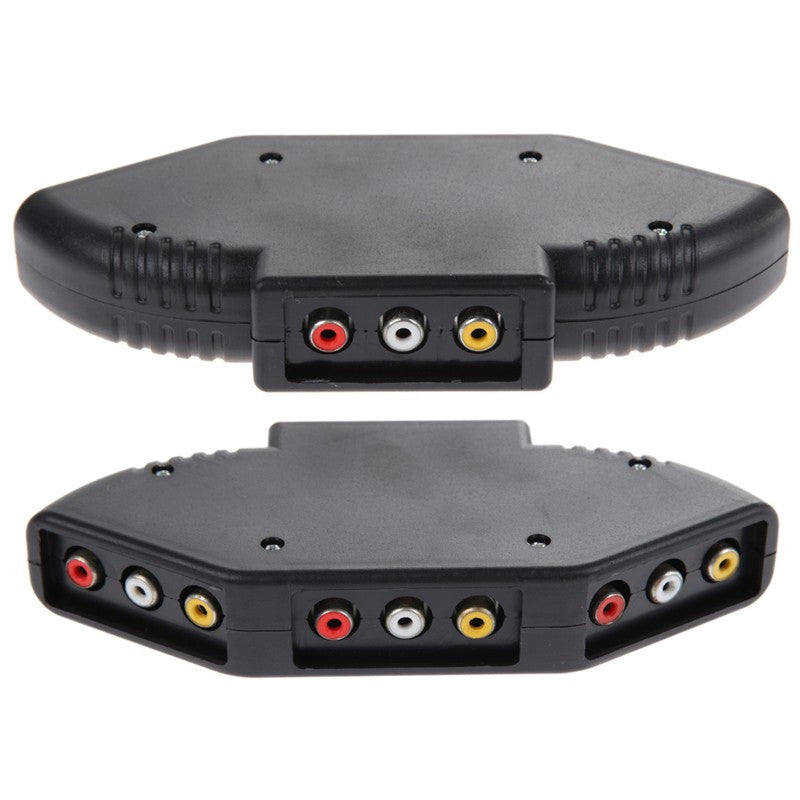 Commutateur video audio rca 3 voies avswitch 6 a avw089 coupleur 3 canaux repartiteur ECLATS DESTOCKAGE