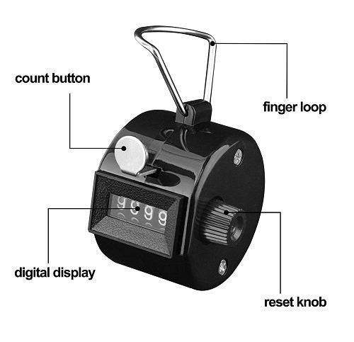 Compteur manuel noir 4 chiffre score comptage personne marchandise ECLATS DESTOCKAGE