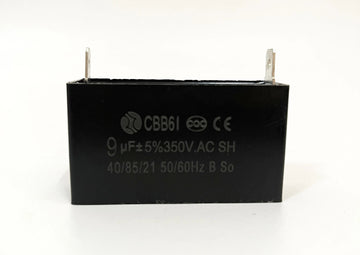 Condensateur 2 PIN 9mf 9 mf uf micro farad 9uf 450v 500v ac rectangle cbb61 demarrage moteur ventilateur ECLATS DESTOCKAGE