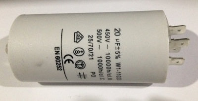 Condensateur 20 mf uf micro farad 50/60 hz 450v TF406 - 9210011F7 (THOMSON) moteur cosse am - ECLATS DESTOCKAGE