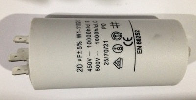 Condensateur 20 uf mf micro farad BF550 - 9210022B5 (BRANDT) 50/60 hz 450v condo demarrage - ECLATS DESTOCKAGE