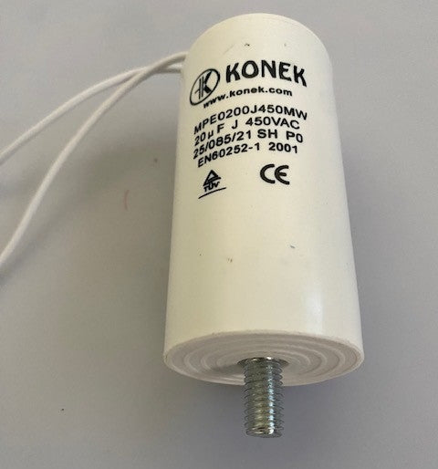 Condensateur 20mf 20 mf uf micro farad 450v 50/60 hz SWF600PT - 9210003F3 (THOMSON) moteur cosse am - ECLATS DESTOCKAGE