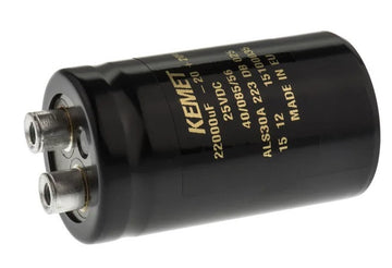 Condensateur 22 000µf micro farad 25v 22KMF KEMET série ALS30 c106 36 (Dia.) x 62mm condo capacite demarrage cdc10625v22kmf - ECLATS DESTOCKAGE