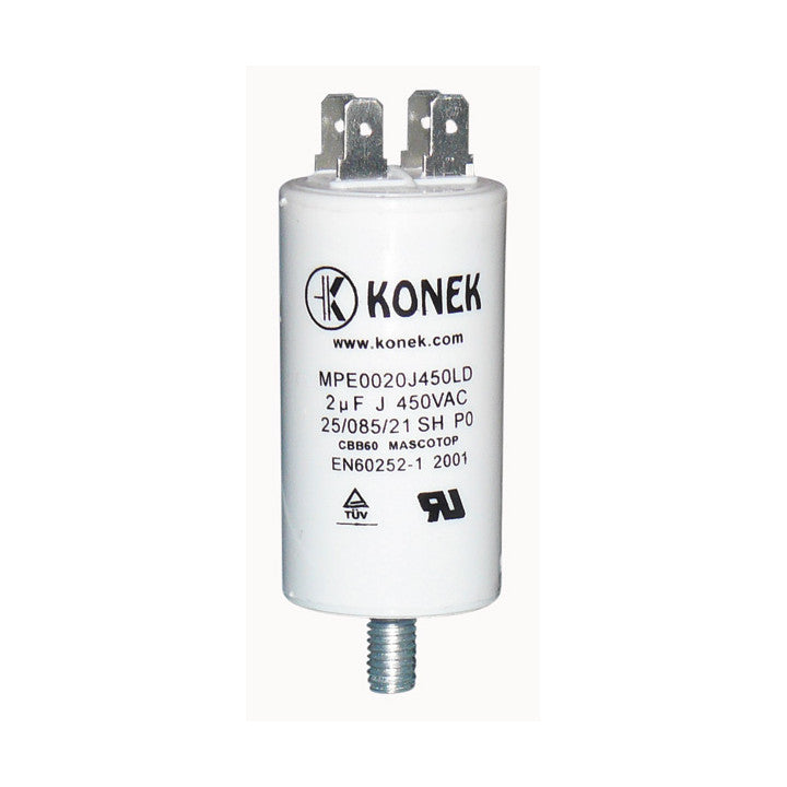 Condensateur 1.5µf 1.5mf 450v ariston 65106541 50/60 hz condo cbb60 demarrage moteur cosse - ECLATS DESTOCKAGE