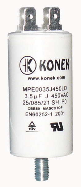 Condensateur 3.5mf 3.5 mf micro farad 450v double cosse faston condo demarrage moteur CBB60 - ECLATS DESTOCKAGE