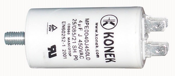 Condensateur 4µf 400v demarrage moteur cosse µf micro farad 450v 500v - ECLATS DESTOCKAGE