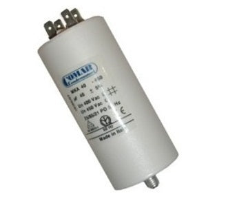 Condensateur 40µf de marche démarrage moteur cosses 40 micro farad 450v comar ducati aerzetix karcher miflex - ECLATS DESTOCKAGE