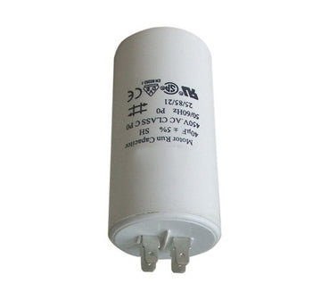 Condensateur 40 mf micro farad permanent de travail pour moteur 450V avec cosse - ECLATS DESTOCKAGE
