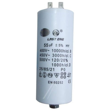Condensateur 55mf 55 micro farad 450v 50/60 hz condo demarrage moteur cosse cddem450v55mf - ECLATS DESTOCKAGE