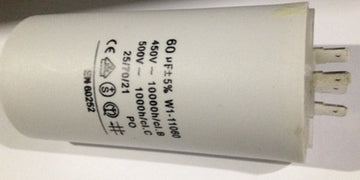 Condensateur 60µf 60 mf micro farad 450v demarrage moteur 50/60 hz condo double cosse faston 6.3mm - ECLATS DESTOCKAGE