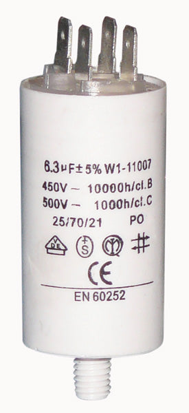 Condensateur 6.3uf mf cbb60 450v 6.3µf 6.3 µf uf micro farad condo demarrage moteur cosse - ECLATS DESTOCKAGE